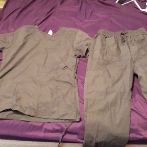 Matching grey scrub set